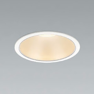 コイズミ照明 LEDベースダウンライト M形 2000lmクラス FHT42W相当 埋込穴φ125mm 配光角50° 非調光 電球色 シルバーコーン・白色枠 AD52978