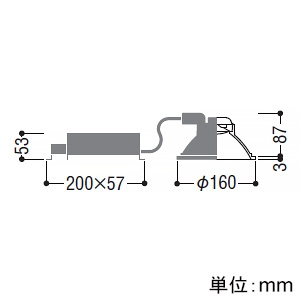 コイズミ照明 LEDベースダウンライト M形 2000lmクラス FHT42W相当 埋込穴φ150mm 配光角55° 非調光 白色 シルバーコーン・黒色枠 LEDベースダウンライト M形 2000lmクラス FHT42W相当 埋込穴φ150mm 配光角55° 非調光 白色 シルバーコーン・黒色枠 AD52972 画像2