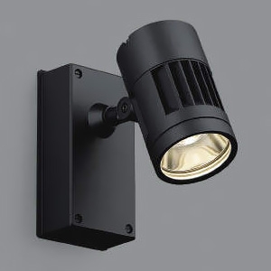 コイズミ照明 LEDエクステリアスポットライト 防雨型 直付タイプ 2500lmクラス HID50W相当 配光角15° 調光 電球色 黒 XU48016L