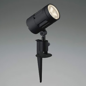 コイズミ照明 LED一体型エクステリアスポットライト 防雨型 スパイクタイプ 3000lmクラス HID70W相当 配光角15° 非調光 電球色 黒 XU49105L