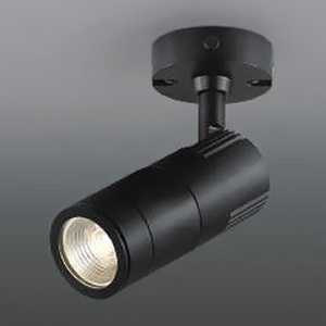 コイズミ照明 LED一体型エクステリアスポットライト 防雨型 フランジタイプ 1000lmクラス JR12V50W相当 配光角15° 調光 電球色 黒 XU49165L
