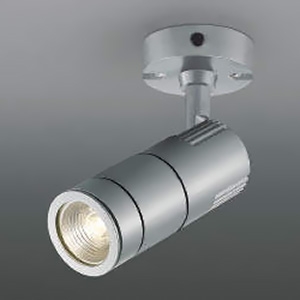 コイズミ照明 LED一体型エクステリアスポットライト 防雨型 フランジタイプ 1000lmクラス JR12V50W相当 配光角15° 調光 電球色 シルバー XU49171L
