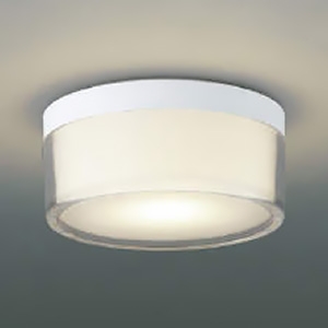 コイズミ照明 LED小型シーリングライト 白熱球100W相当 非調光 温白色 ランプ付 透明×乳白色セード LED小型シーリングライト 白熱球100W相当 非調光 温白色 ランプ付 透明×乳白色セード AH54086