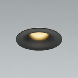 コイズミ照明 LED一体型ダウンライト 《arkia》 ベースタイプ 高気密SB形 防雨・防湿型 白熱球60W相当 埋込穴φ75mm 拡散配光 調光 温白色 マットブラック AD1174B35