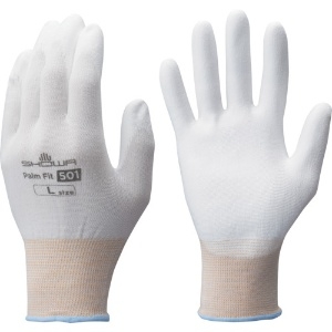 ショーワ ウレタン背抜き手袋 B0501 被膜強化パームフィット手袋 ホワイト Lサイズ B0501-L