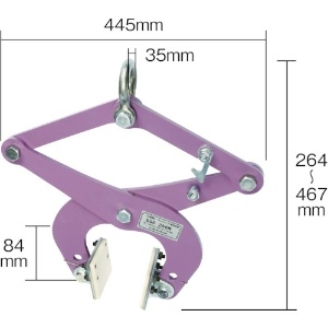 スーパー コンクリート二次製品用吊クランプ(パッド式) 容量:250kg コンクリート二次製品用吊クランプ(パッド式) 容量:250kg CGC-250N 画像2