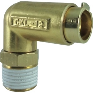 チヨダ タッチコネクターエルボコネクターHタイプ(金属) 接続口径R1/2 CKL-12-04H