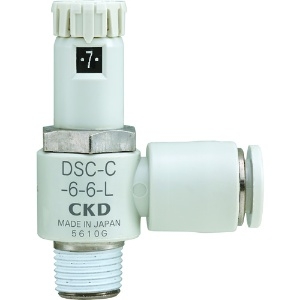 CKD ダイヤル付スピードコントローラ (コンパクトタイプ) ダイヤル付スピードコントローラ (コンパクトタイプ) DSC-C-6-4