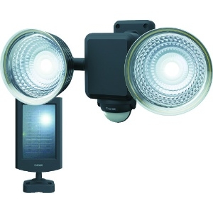 ダンケ 1.3W×2灯 フリーアーム式LEDソーラーセンサーライト E4625L