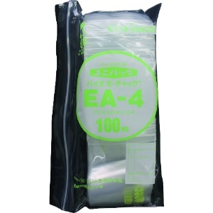 セイニチ 「ユニパック」バイオEチャック規格品(チャック付ポリエチレン袋) EA-4 70×50×0.04 EA-4-100