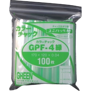 セイニチ ユニパック GP F‐4 カラーチャック ミドリ ユニパック GP F‐4 カラーチャック ミドリ GP 画像2