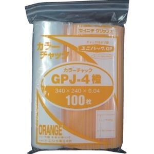 セイニチ ユニパック GP J‐4 カラーチャック ダイダイ ユニパック GP J‐4 カラーチャック ダイダイ GP 画像2