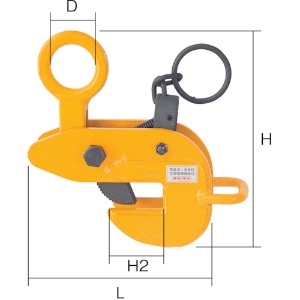 スーパー 横吊クランプ(ロックハンドル式・先割型) 横吊クランプ(ロックハンドル式・先割型) HLC0.5U 画像2