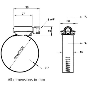 JUBILEE ホースクリップ(高トルク) 40-70mm 10個入り ホースクリップ(高トルク) 40-70mm 10個入り HT070 画像2