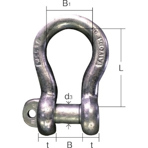 大洋 JISシャックル M級 黒 BC-10 JISシャックル M級 黒 BC-10 JBC10 画像2