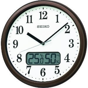 SEIKO 電波掛時計 “KX244B” (温度湿度表示付き) 電波掛時計 “KX244B” (温度湿度表示付き) KX244B