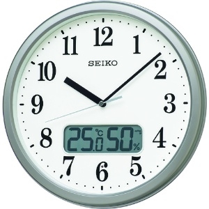 SEIKO 電波掛時計 “KX244S” (温度湿度表示付き) 電波掛時計 “KX244S” (温度湿度表示付き) KX244S