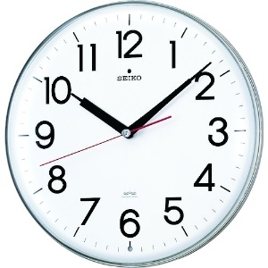 SEIKO アクリルカバー電波掛時計 直径294×47 白 アクリルカバー電波掛時計 直径294×47 白 KX301H