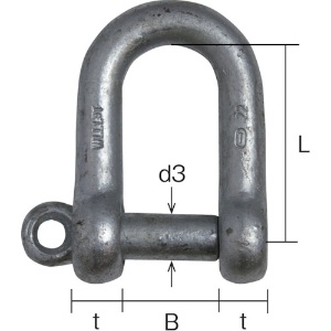 大洋 捻込シャックル ドブ 12MM 捻込シャックル ドブ 12MM NGS12G 画像2