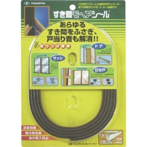 槌屋 すき間モヘヤシール ゴールド 6mm×4mm×2m すき間モヘヤシール ゴールド 6mm×4mm×2m NO6040-BR