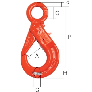 大洋 セルフロッキングフック(固定) 3.2t セルフロッキングフック(固定) 3.2t PLH-3.2K 画像2