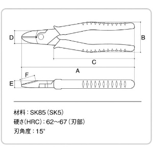 スリーピークス パワーニッパ 165mm パワーニッパ 165mm PN165 画像2