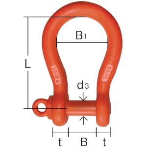 大洋 軽量捻込シャックル RBS-10t 軽量捻込シャックル RBS-10t RBS-10T 画像2