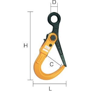 スーパー スーパーロックフック 容量:1ton 全長:298mm スーパーロックフック 容量:1ton 全長:298mm SLH1N 画像2