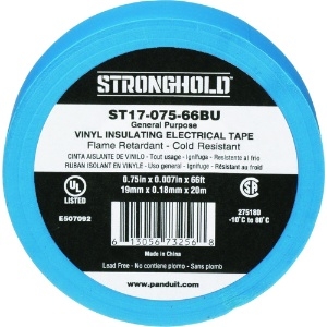 ストロングホールド StrongHoldビニールテープ 一般用途用 青 幅19.1mm 長さ20m ST17-075-66BU ST17-075-66BU
