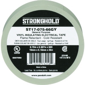 ストロングホールド StrongHoldビニールテープ 一般用途用 グレー 幅19.1mm 長さ20m ST17-075-66GY StrongHoldビニールテープ 一般用途用 グレー 幅19.1mm 長さ20m ST17-075-66GY ST17-075-66GY