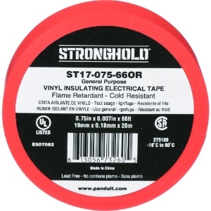 ストロングホールド StrongHoldビニールテープ 一般用途用 オレンジ 幅19.1mm 長さ20m ST17-075-66OR StrongHoldビニールテープ 一般用途用 オレンジ 幅19.1mm 長さ20m ST17-075-66OR ST17-075-66OR
