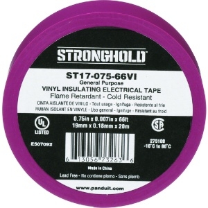 ストロングホールド StrongHoldビニールテープ 一般用途用 紫 幅19.1mm 長さ20m ST17-075-66VI StrongHoldビニールテープ 一般用途用 紫 幅19.1mm 長さ20m ST17-075-66VI ST17-075-66VI