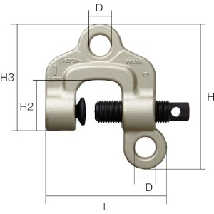 スーパー スクリューカムクランプ(ダブル・アイ型) スクリューカムクランプ(ダブル・アイ型) SWC1N 画像2