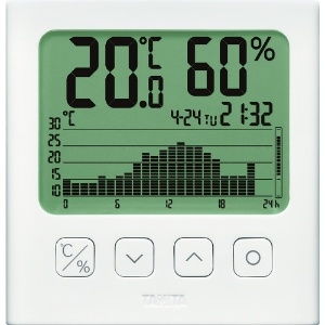 TANITA グラフ付きデジタル温湿度計 白色 グラフ付きデジタル温湿度計 白色 TT-581