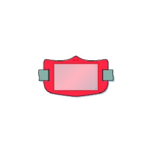つくし e腕章 透明ポケット付き 赤 ロングゴムバンド付 e腕章 透明ポケット付き 赤 ロングゴムバンド付 WE-124L