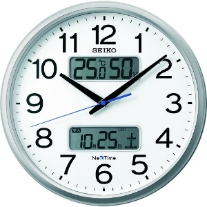 SEIKO 電波掛時計 ”セイコーネクスタイム ZS250S” (ハイブリッド電波時計) ZS250S