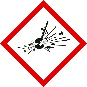 緑十字 GHSステッカー標識 爆弾の爆発 GHS-3(中) 70×70mm 5枚組 PET 037203
