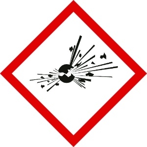 緑十字 GHSステッカー標識 爆弾の爆発 GHS-3(小) 40×40mm 5枚組 PET 037303