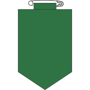 緑十字 ビニールワッペン(胸章) 緑無地タイプ 90×60mm エンビ ビニールワッペン(胸章) 緑無地タイプ 90×60mm エンビ 126102