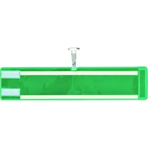緑十字 ビニール製腕章 反射×高輝度蓄光 緑無地 腕章-400(反射緑) 90×400mm エンビ 140402