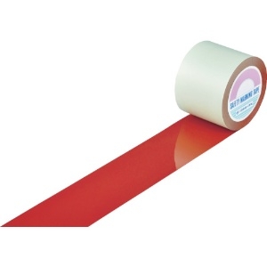 緑十字 ガードテープ(ラインテープ) 赤 GT-101R 100mm幅×100m 屋内用 148134