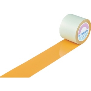 緑十字 ガードテープ(ラインテープ) オレンジ GT-101YR 100mm幅×100m 屋内用 148135