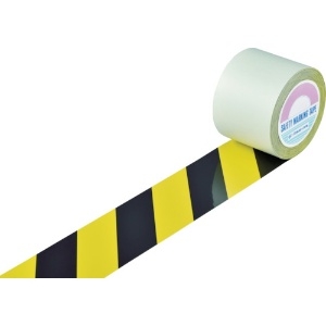 緑十字 ガードテープ(ラインテープ) 黄/黒(トラ柄) GT-101TR 100mm幅×100m 148142