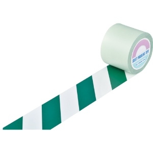 緑十字 ガードテープ(ラインテープ) 白/緑(トラ柄) GT-101WG 100mm幅×100m ガードテープ(ラインテープ) 白/緑(トラ柄) GT-101WG 100mm幅×100m 148144