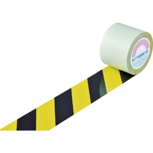 緑十字 ガードテープ(ラインテープ) 黄/黒(トラ柄) GT-102TR 100mm幅×20m 148162