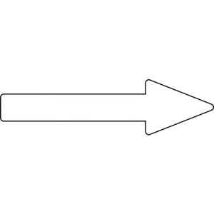 緑十字 配管方向表示ステッカー →白矢印 貼矢87 30×100mm 10枚組 エンビ 193787