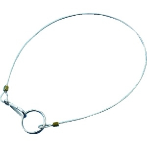 緑十字 ワイヤロープ(フック+リング付) 鎖F-300 0.8Φ×300 10本組 SUS製 308042