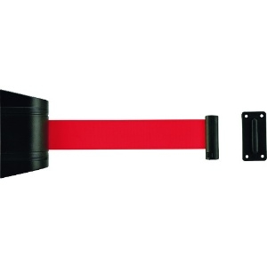 緑十字 ベルトパーテーション(壁面設置タイプ) KAB-3R ベルト:赤/3m 受け金具付 ベルトパーテーション(壁面設置タイプ) KAB-3R ベルト:赤/3m 受け金具付 332092