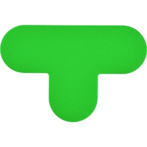 緑十字 路面表示ステッカー T型 緑 QCT-G 100×150mm 10枚組 PVC 403021