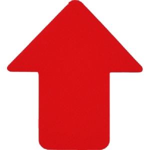 緑十字 路面表示ステッカー 矢印型 赤 QCA-R 76×70mm 10枚組 PVC 403043